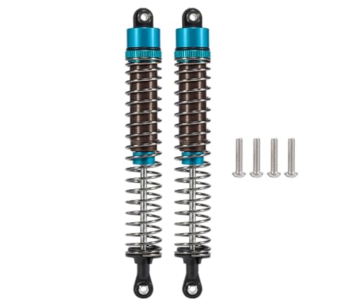 1/10 RC Oil Leakproof Shocks,2Pcs Adjustable Oil Filled Shocks 52mm-120mm for 1/10 RC Buggy Truggy On Road Touring Drift Cars Monster Trucks Upgrade Parts (2pcs 120mm blue) - color: 2pcs 120mm blue
