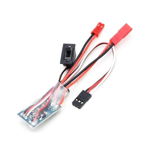 Aramox RC Speed Controller, PCB Brushed ESC 30A 4 to 8V with Forward Reverse Brake, 5.7V 1A UBEC, 28 X 19mm for 1 16 1 18 24 RC Car Boat Hobby Users (with Brake) - size: With brake