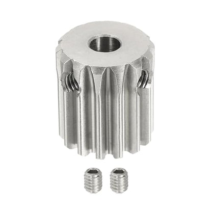 uxcell 1 Mod 14T Spur Gear 5mm Bore, 304 Stainless Steel Pinion Gear, 20°Pressure Angle, for Spur Rack and RC Model Car or Motor DIY - size: 1 Mod 14T, 5mm