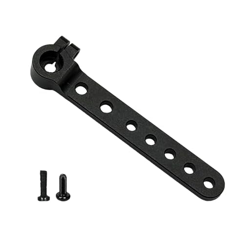 2Pcs 7075 Aluminum 25T Servo Arm Horn Long Steering Servo Arms RC Futaba Plane Helicopter Model Car（Black）