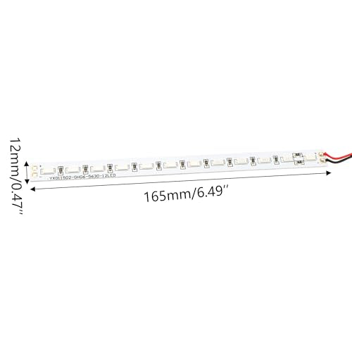 24 LEDs Chassis Light Aluminum RC LED Strip Lights Night Flash 6V Accessories Compatible with 1/10 1/8 Traxxas TRX4 TRX6 Slash Rustler Redcat 4WD RC Car Crawler Buggy (Red) - color: Red