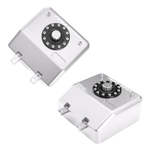 H10 Aluminum Alloy Simulated Cell Receiver Equipment Box Electric Box Fuel Tank for 1/10 RC Crawler Car Vanquish H10 Optic LCG Upgrade Parts (Silver) - color: Silver