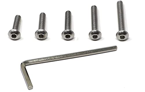 iexcell 100 Pcs M4 x 16/18/20/25/30 Stainless Steel 304 Hex Socket Button Head Cap Screws Bolts Assortment Kit - size: M4 x 16/18/20/25/30mm