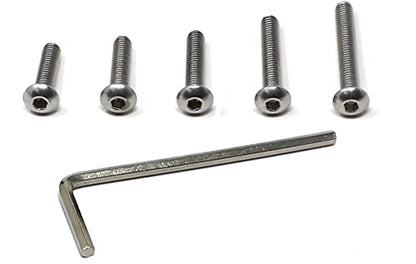 iexcell 100 Pcs M4 x 16/18/20/25/30 Stainless Steel 304 Hex Socket Button Head Cap Screws Bolts Assortment Kit - size: M4 x 16/18/20/25/30mm