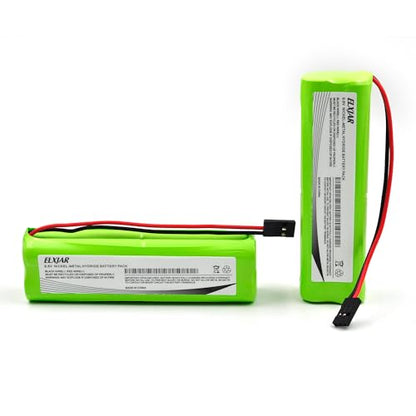 Coonyard (2-Pack) 9.6V 2000mAh NiMH Battery for Futaba 8UA 8UH 6YF 6NPK 7C | Fits Futaba 6DA, 7NFK and Square NT8S600B; 8-AA square battery pack with Hi-tec connector for compatible RC radio systems.