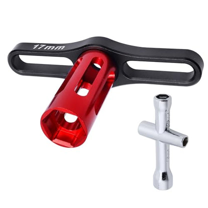 17mm Wheel Hex Hub Wrench RC Repair Tools for 1/8 1/10 Scale Off-Road Vehicles, Trucks, Buggies, Rock Crawlers, Touring, and Drift Cars