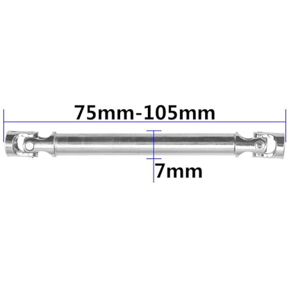 2Pcs Vgoohobby 2mm 3mm 4mm Metal RC Drive Shaft CVD Driveshaft Compatible with WLtoys Axial MN Model WPL Tamiya 1/24 1/18 1/16 1/14 1/12 RC Military Crawler Car Tractor Truck (75-105mm 4-4) - color: 75-105mm 4-4