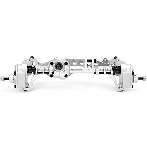 Remote Control Car Metal Front Portal Axle Assembly for 1/10 SCX10 III RC Crawler (Silver) - color: Silver