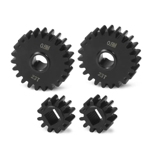 Heavy Duty 0.8M Overdrive Portal Gear Set 23T/12T 21T/14T for 1/10 RC Rigs Crawler Axial Capra F9 SCX10 III AR45P Axle Upgrade (23T 12T) - size: 23T 12T