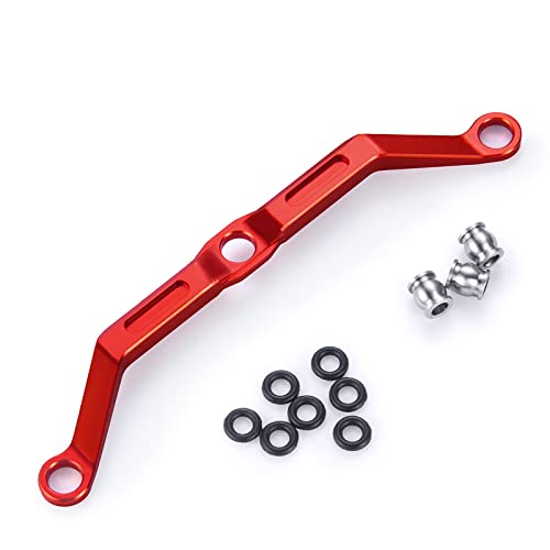RCLIONS Aluminum Steering Link for 1/18th TRX4M RC Crawler Car Upgrades (Red) - color: Red