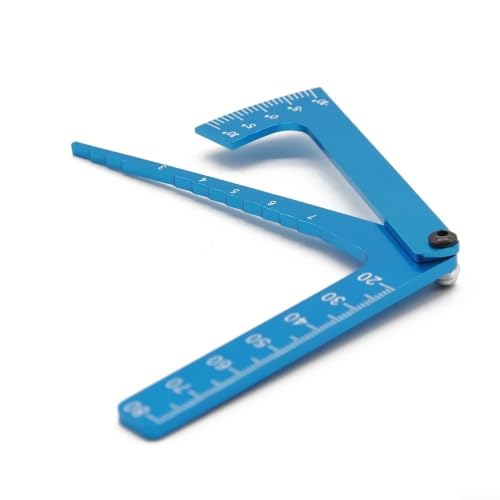 Blue Aluminium Alloy Camber Gauge for 1/8 1/10 RC Car, Wheel Setup Tool with Chassis Height Ruler -20mm to 80mm