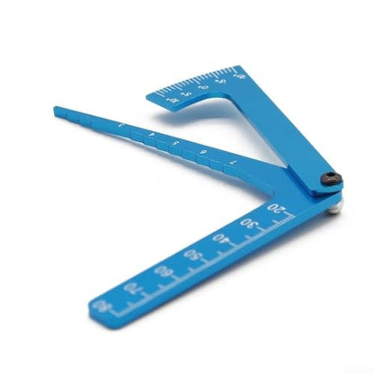 Blue Aluminium Alloy Camber Gauge for 1/8 1/10 RC Car, Wheel Setup Tool with Chassis Height Ruler -20mm to 80mm