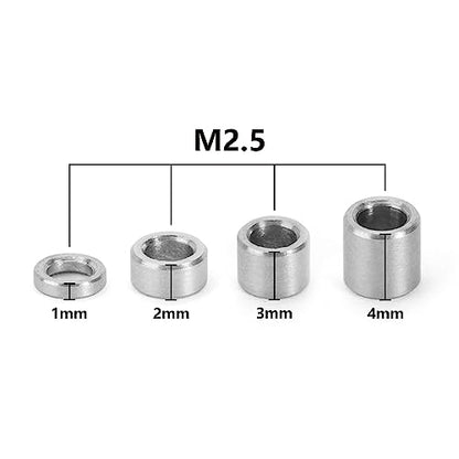 INJORA M2.5 Flat Stainless Steel Washers Spacers for 1/18 TRX4M, 80PCS