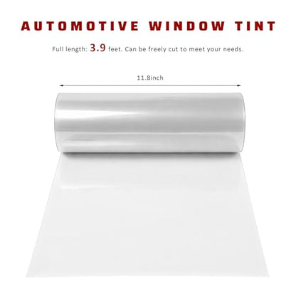 Car Light Tint Film, 12" × 48" Waterproof Headlight Vinyl Wrap Film Includes Squeegee & Cutter, Self-Adhesive Air-Release Wrap for Fog Lights, Taillights, and Headlights (Transparent) - color: Transparent