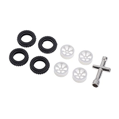 Replacement Part For 1:28 Crawler Car RC Tires And Rims Cement Model K989 Accessories