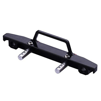 HobbyPark Metal Aluminum Front Bumper with D-Ring Tow Shackle, Replacement for Axial SCX24 1/24 RC Crawler Car