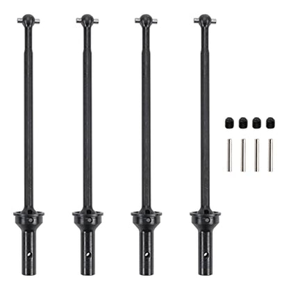 RCAWD Front Rear CVD Driveshaft 142mm #45 Steel for Arrma Mojave 6S BLX RTR EXB Roller Upgrade Parts (Black)