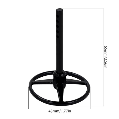 Aluminum Universal RC Steering Wheel for 1/10 Scale RC Crawler Car Axial SCX10 TRX4 D90 D110 Interior Accessories (Black) - color: Black