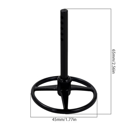 Aluminum Universal RC Steering Wheel for 1/10 Scale RC Crawler Car Axial SCX10 TRX4 D90 D110 Interior Accessories (Black) - color: Black