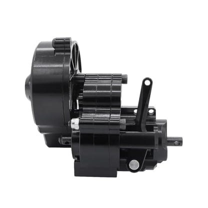 Metal Complete Transmission Cutoff Gearbox with Dig Gear for 1:10 Axial SCX10 AX10 Wraith RC Crawler Car (Black) - color: Black