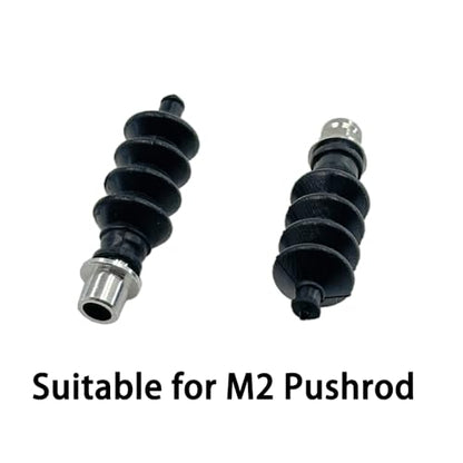 2PCS RC Boat Pushrod Waterproof Rubber Bellow Radio Box Seals Pushrod Linkage Tie Rod Seals with Aluminium Mount Base for RC Boat DIY Model Ship Building Parts (Style 2) - style: Style 2