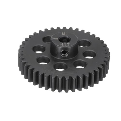 MECCANIXITY Steel M1 Gear Set 41T 5mm Shaft Motor Gears for RC Vehicles Truck Drift Car Part, Black - size: 41T