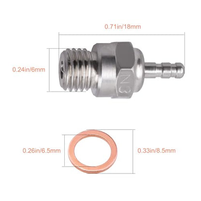 70117 Hot Glow Plug No.3 N3 Spark Nitro Engine Parts Replace OS 8 for Traxxas HPI HSP Kyosho 1/8 1/10 RC Car Truck Buggy (Pack of 6) - color: Silver