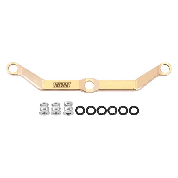 INJORA Brass Steering Link for 1/18 RC Crawler TRX4M Upgrade, 12g - color: Brass