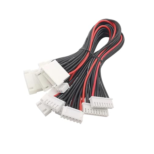 5Pcs JST XH 2.54mm Pitch 2/3/4/5/6/8S Male to Female Cable Connector Lipo Battery Balance Charger Cable 20CM 22AWG Silicone Wire (Color : 6S-7Pin) - color: 6s-7pin