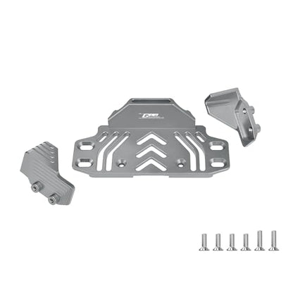 GPM 6061-T6 Aluminum Battery Tray Set for 1/10 Axial SCX10 III Jeep Wrangler CJ-7 Gladiator RC Crawler Upgrade Parts (Gray) - color: Gray