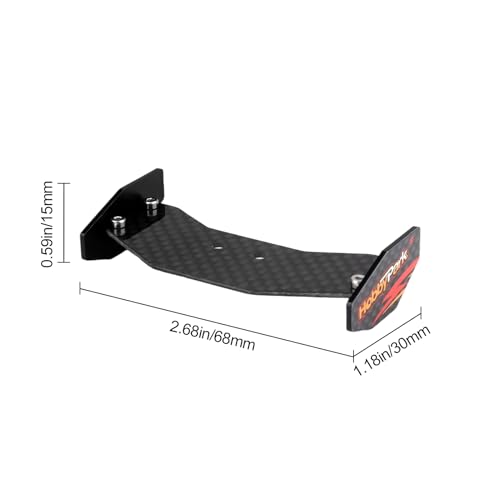 HobbyPark Aluminum & Carbon Fiber Wing Body Spoiler Upgraded for 1/24 Losi Micro-B Buggy Upgrades Parts, High Downforce