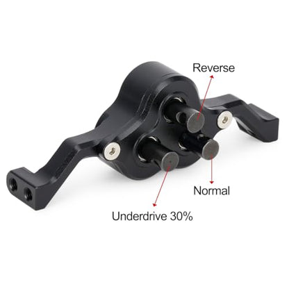 Aluminum Transfer Case Gearbox 70mm Width Underdrive 30% for 1/10 RC Crawler Cheater Rigs LCG Chassis Build DIY Upgrade Parts (Silver) - color: Silver