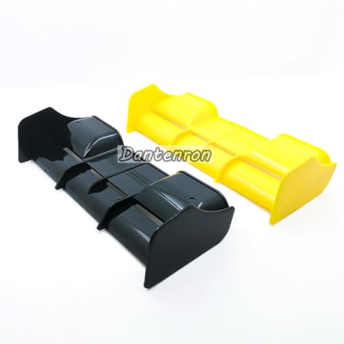 1/8 RC Car Force Rear Spoiler High Down Force Body Wing Tail Compatible with 1:8 Scale RC Off Road Short Course Truck Buggy Racing Car (Black) - color: Black