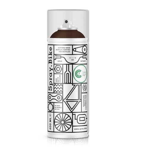 Spray.Bike Spray Paint - Brick Lane (Dark Brown) | Designed Mainly for Bicycles | Multi-Use Acrylic Spray Paint for Metal, Plastic | High Coverage Bike Paint, 400ml - color: Brick Lane