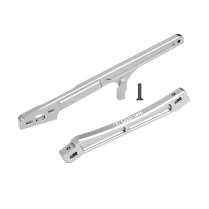 GPM 7075 Aluminum Front Rear Chassis Brace for ARRMA 1/7 Talion 6S EXB V6, Upgrade RC Car Chassis Support, Extreme Bash Toughness, 4mm Thick CNC (Silver) - color: Silver