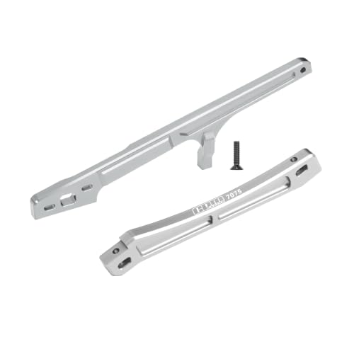 GPM 7075 Aluminum Front Rear Chassis Brace for ARRMA 1/7 Talion 6S EXB V6, Upgrade RC Car Chassis Support, Extreme Bash Toughness, 4mm Thick CNC (Silver) - color: Silver