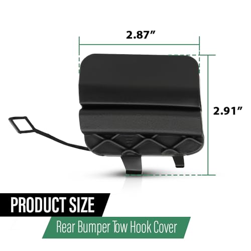 LQI Front Bumper Tow Hook Cover Cap Black 2128850526 | Fit Benz W212 E-Class E200 E250 E300 E350 E400 E500 E550 Sedan & Wagon 2014-2016,Not Fit Cars with AMG Front Bumper - size: Front | Fit Benz W212 E-Class 2014-2016