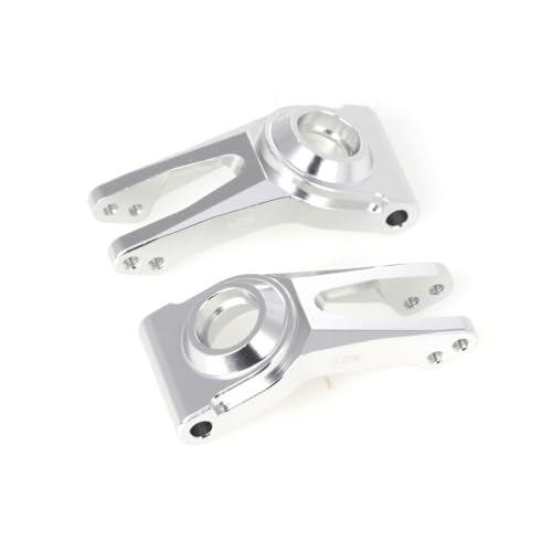 LCX Racing 1/10 RC Crawler Car Rear Hub Set Carriers for RC Truck Arrma Fury Mega, Upgrades Parts Accessories (Silver) - color: Silver