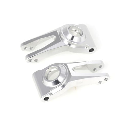 LCX Racing 1/10 RC Crawler Car Rear Hub Set Carriers for RC Truck Arrma Fury Mega, Upgrades Parts Accessories (Silver) - color: Silver