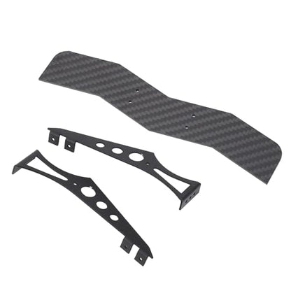Carbon Fiber RC Car Tail Wing, Universal Rear Spoiler for 1/10 Scale RC Cars, Lightweight High - Strength Rear Wing with Brackets for TT02 XV01 PTG2 Drift Racing