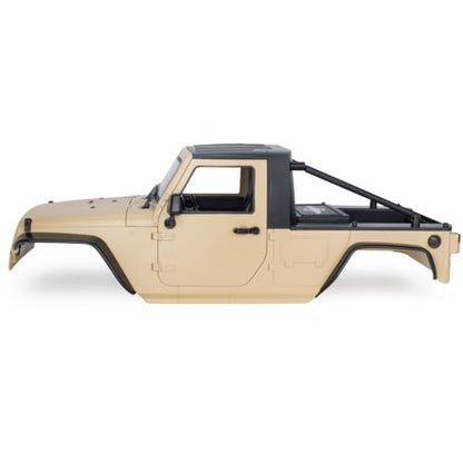 313mm Wheelbase Hard Plastic Pickup Body Shell Unassembled Kit for 1/10 RC Crawler Car Axial SCX10 90046 Jeep Wrangler (Desert Yellow) - color: Desert Yellow