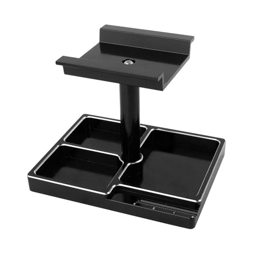 Metal Work Stand Repair Station Display Platform 360 Degree Rotation with Screws Holder for 1/18 1/24 RC Car TRX4M SCX24 AX24 FCX24
