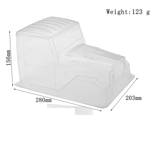 RC Modifications Spare Compatible with Axial for SCX10 for Traxxas for TRX4 for Yikong TF2 1/10 RC Crawler Car Upgrade Parts Clear Body Cab
