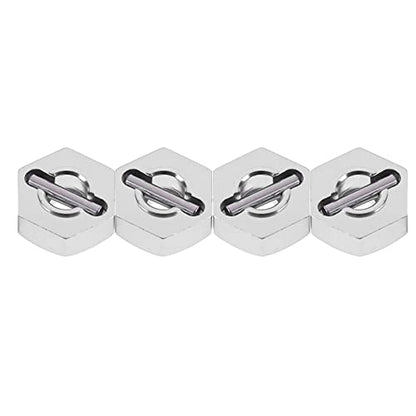 kingsea RC Front & Rear Aluminum Wheel Hubs Hex Driver Adapter 12 mm Upgrade 7154 Compatible with Traxxas 4x4 Slash E-Revo Summit 1/16 Truck Car - color: Silver