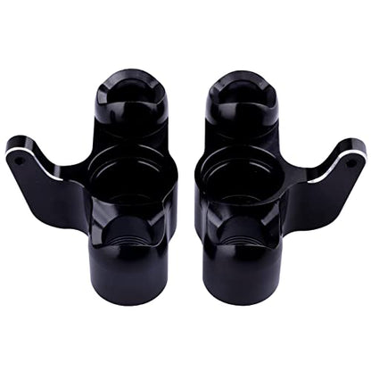 Aluminum Front Steering Blocks Steering Knuckle for Arrma 1/8 Kraton/Outcast/Notorious 6S BLX Upgrades Parts,Replace AR330505 (Black) - color: Black
