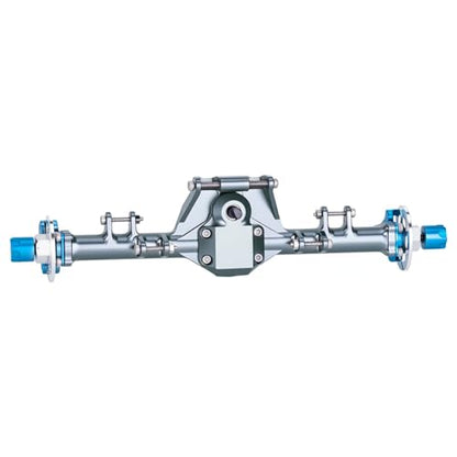 +9mm Front Rear Axle with Hydraulic Steering Link for Axial SCX24 Deadbolt C10 JLU Gladiator Bronco 1/24 RC Crawler Upgrade (Titanium) - color: Titanium