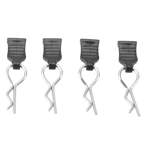 4pcs Premium RC Body Clips with Pull Tabs, R Pin Clips for RC Car - Upgrade and Replacement Parts for 124008 124010
