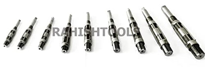 Adjustable Hand Reamer H4-H12 for Metal/Wood Repair, 15/32" to 1-3/16" | Expandable Carbon Steel Blades, Straight Flutes, 11.90-30.16mm Capacity, Bore Sizing, Precise Hole Finishing & Reaming Tool - size: H4 to H12 - 9Pcs
