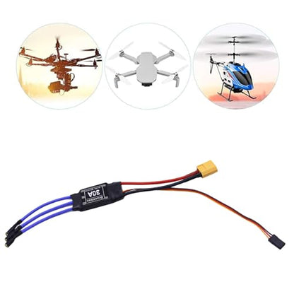 30A Brushless ESC Brushless Motor Controller for RC Car Drone Helicopter Modeling Accessories -XT60