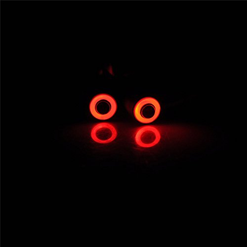 QUE-T 10mm 2 LEDs Angel Eyes & Demon Eyes LED Headlight/Back Light for 1:10 RC Model Crawler Cars, (Red + White, 10MM) - color: Red + White, size: 10MM